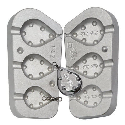 Fishing Lead Mold Code 042 40-60-80g