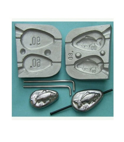 Sliding Lead Mold Carp 3D Model Code 008 60-90g