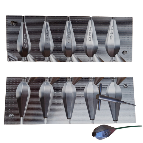 Hex In-Line Lead Mold 100/110/120/130/ 140g code C72