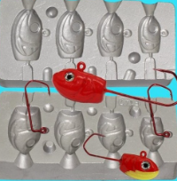 Jig Fish Head Mold Code 147V 25-42-55-70 g.
