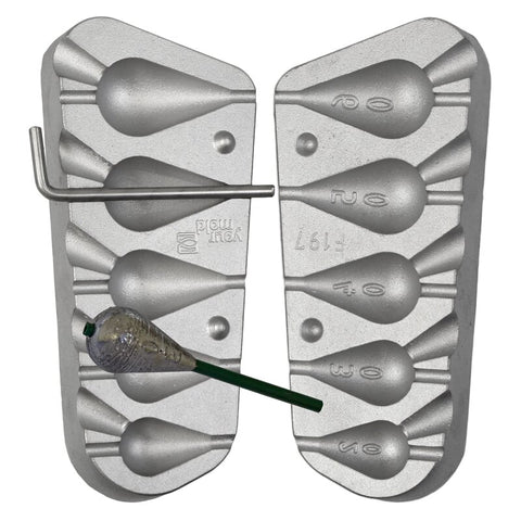 Sliding Lead Mold For Fishing Code 197 20-30-40-50-60g