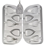 Fishing lead mold flat pear 40 50 60 70 80g code 037