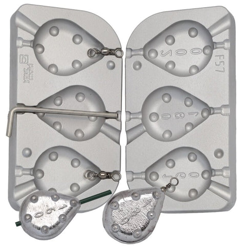 Плъзгаща се форма за оловно потъване Код 057 160-180-200g