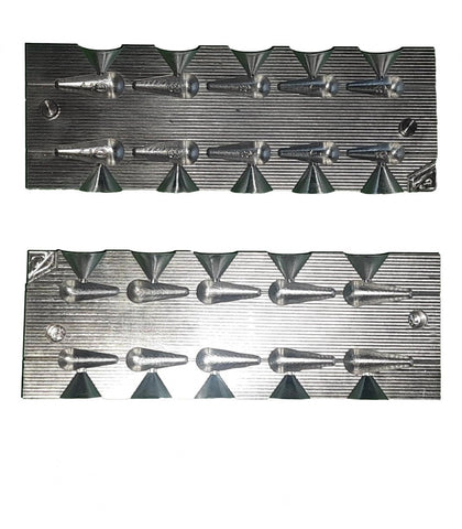 CNC öntőforma csúszó súlyokhoz, kód: C015 6/7/8/9/10g