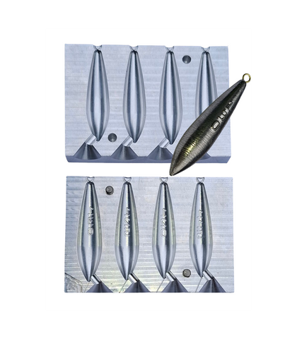 CNC ólomforma hosszú öntvényekhez Kód: C64 115-120-125-130g 