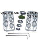 sliding lead mold 5 / 10 / 15 / 20 / 25 g.